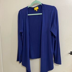 Blue Open Front Cardigan royal blue size large